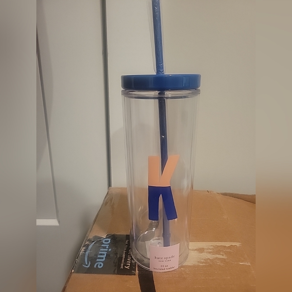 Kate Spade 20 Oz Insulated Tumbler With Straw